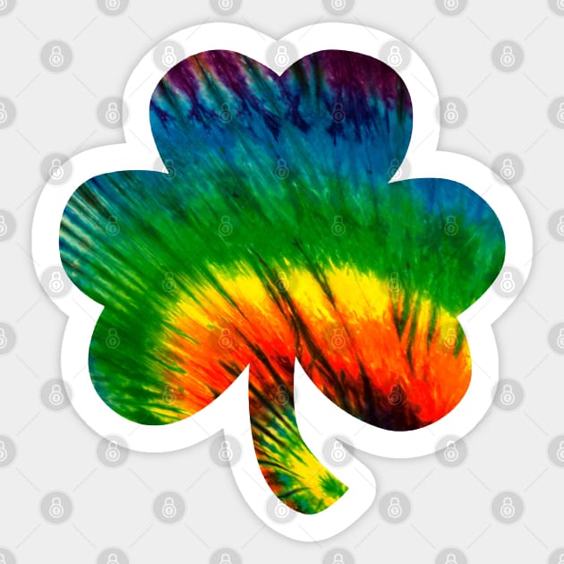 Tie Dye Shamrock Sticker by fearcity